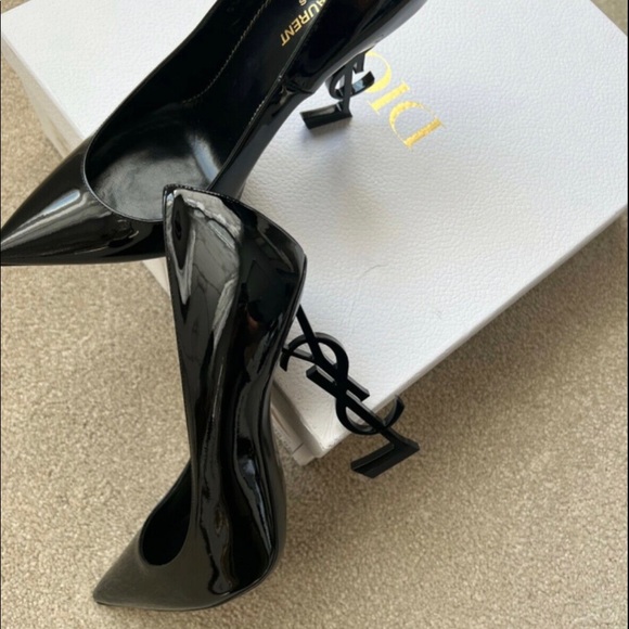 NEW SAINT LAURENT Opyum YSL Heels Sz 40 Black - Picture 5 of 6